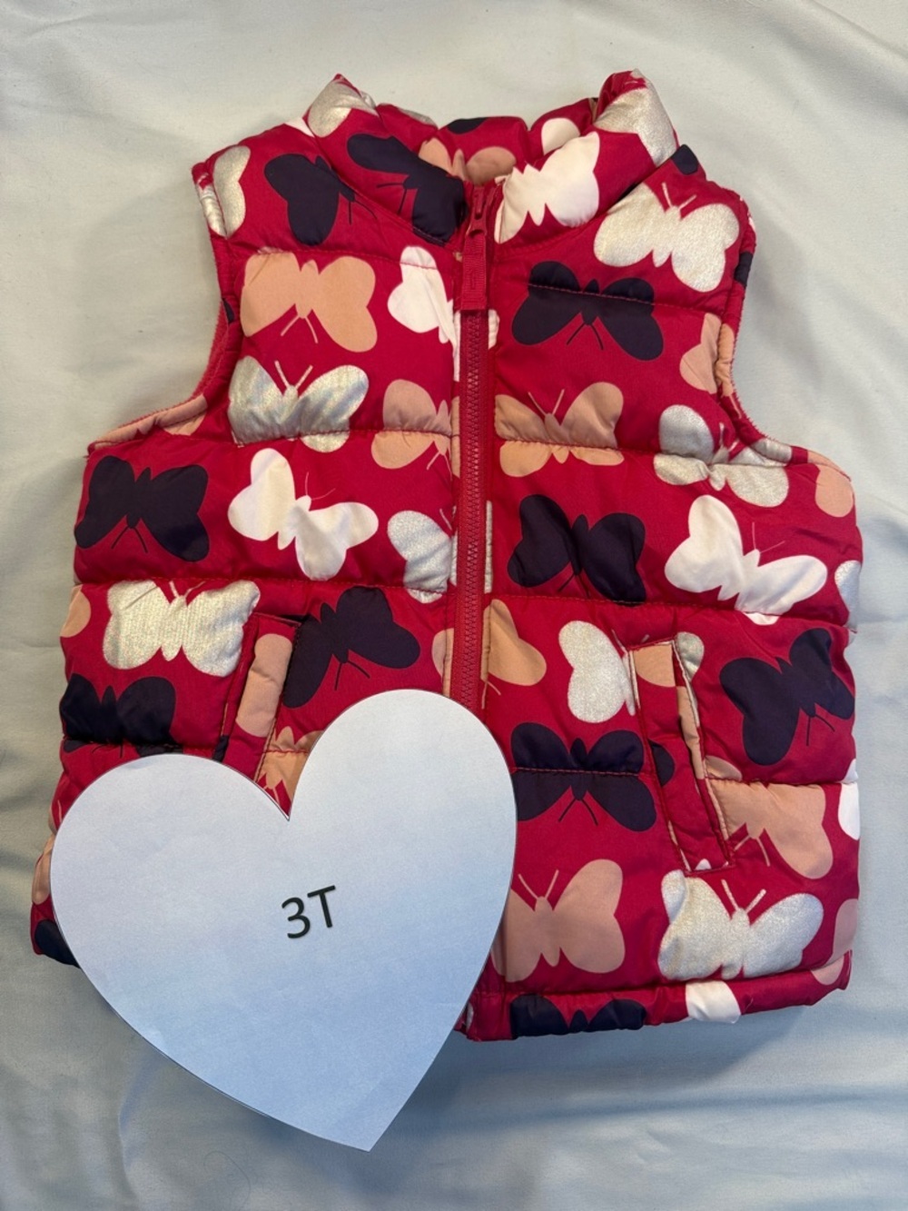 Old Navy - Pink and Purple Fleece lined puffer Vest